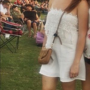 Crochet white summer dress